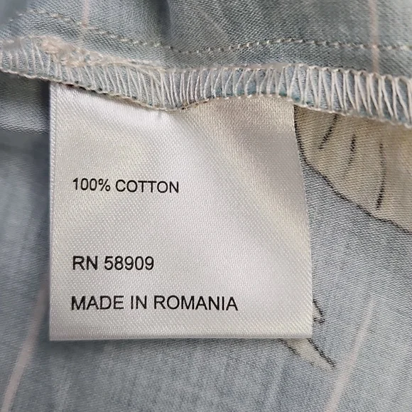 ANTONIO MELANI Evie Cotton A-line Maxi Skirt: Ocean Print: Size-6 - Picture 9 of 16